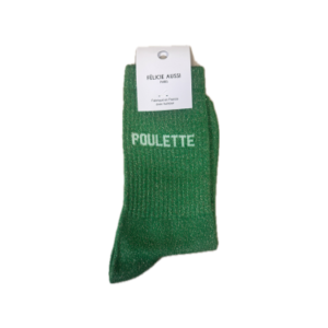 CHAUSSETTES FELICIE AUSSI POULETTE VERT LUREX