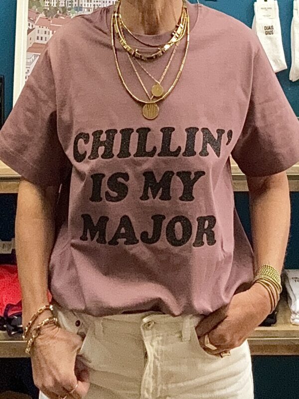 MARCELLO TEE-SHIRT PARME MOTIF CHILLIN' IS MY MAJOR