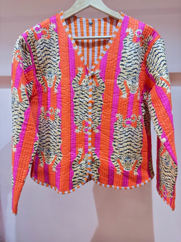 Veste indienne Tigres Orange - BY LA BOUTIK